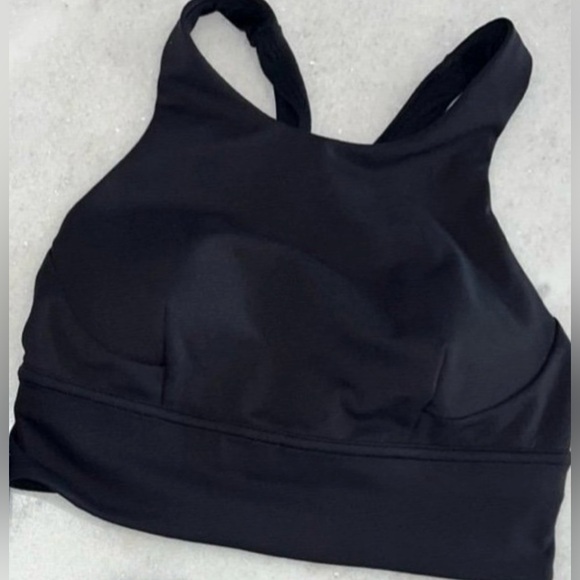 Lululemon Wunder Train Longline Bra Size 6 Black Workout Sports Top EUC - Picture 7 of 8